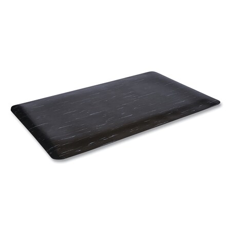 Crown Matting Technologies Antifatigue Mat, 72" L x 36" W, 0.5" Thickness, Marbleized Rubber, Black CU 3672BK